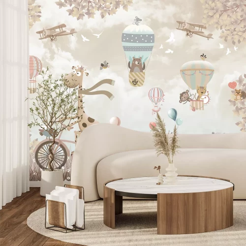 Fotobehang Happy giraffe