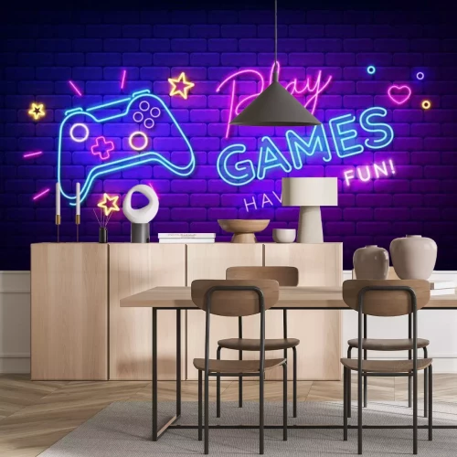 Sticker Neonsymbolen van een videospel