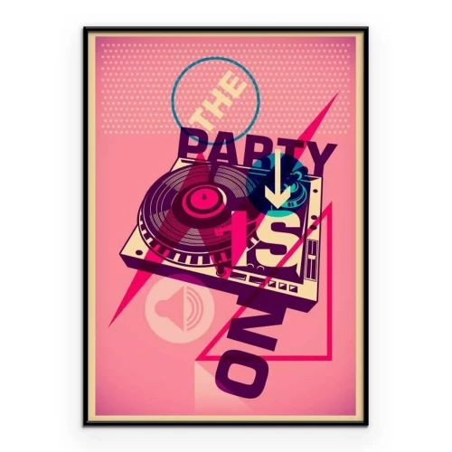 Poster Vintage disco-thema graphics