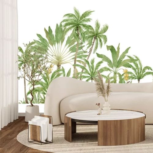 Sticker Tropische groene bomen