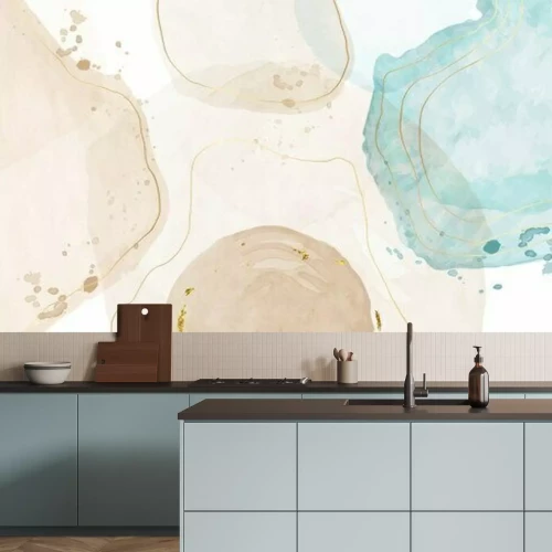 Sticker Aquarel achtergrond in zachte kleuren