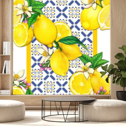 Sticker Mediterraan tegelpatroon