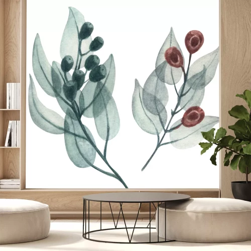 Sticker Rustieke aquarel takjes