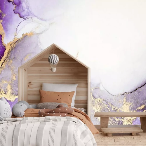 Fotobehang Violette aquarelmix