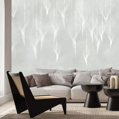 Fotobehang Abstracte grungebladeren