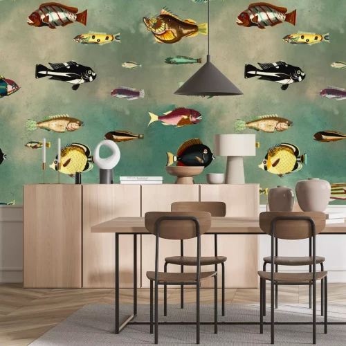 Fotobehang Retro vis