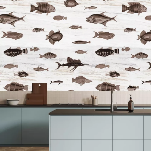 Fotobehang Marmeren vis