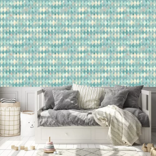 Behang Diamanten in pastelkleuren