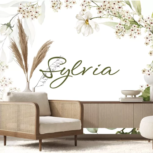 Sticker Een krans met een naam