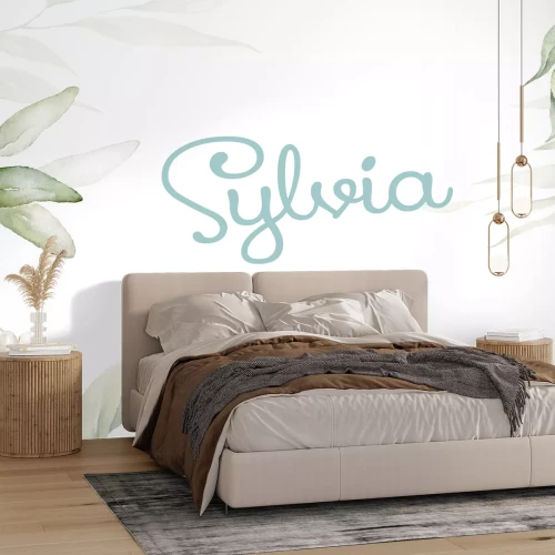 Sticker Naam en bladeren 