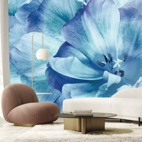 Fotobehang Blauwe tulpen