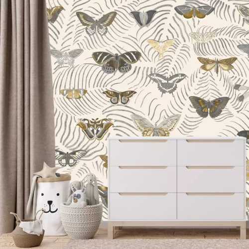 Fotobehang Vlinders in boho stijl