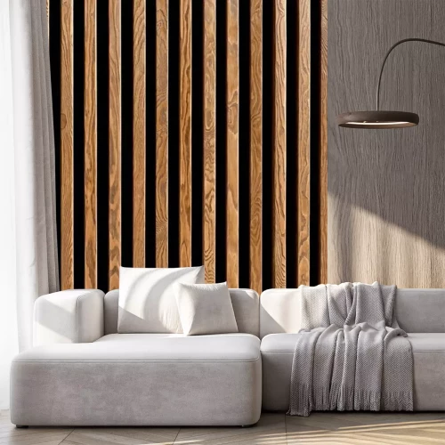 Sticker Trendy houten lat ontwerp