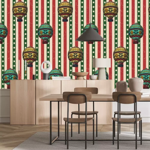 Fotobehang Oude ballonvlucht