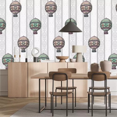 Fotobehang Kleurrijke ballonnen en ornamenten