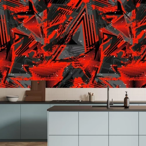 Fotobehang Achtergrond met elementen in de stijl van graffiti