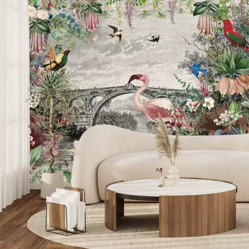 Fotobehang Vogels in tropische jungle