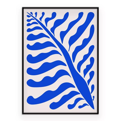 Poster Marineblauwe plantengroe