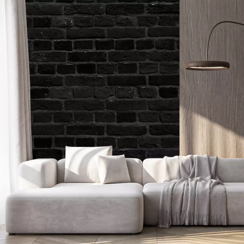 Sticker Patroon met zwarte baksteen