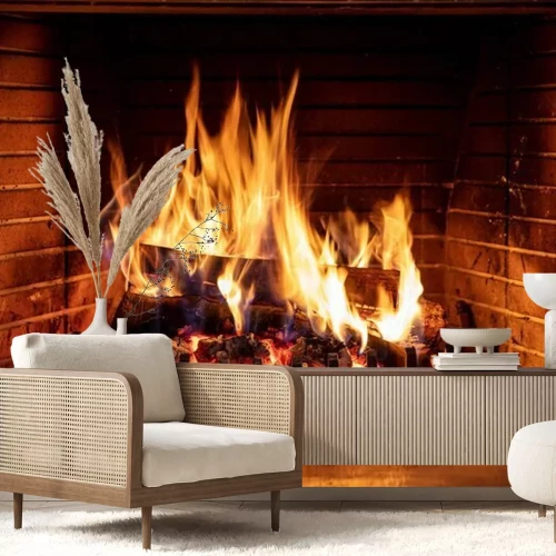 Sticker Vuur in de open haard