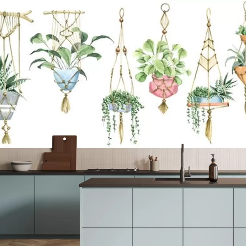 Sticker Hangende bloempotten