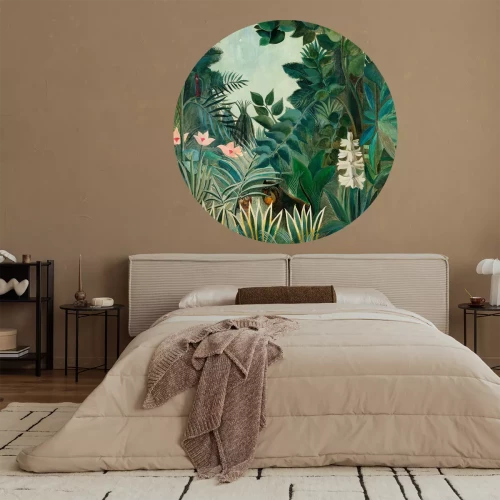Sticker The equatorial jungle van Henri Rousseau