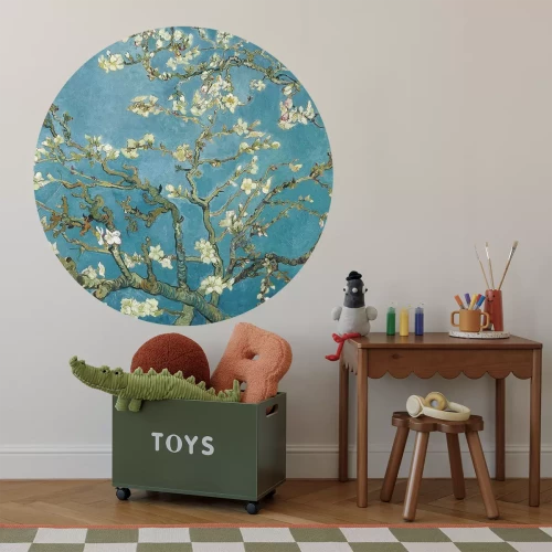 Sticker Bloeiende amandelboom van Van Gogh