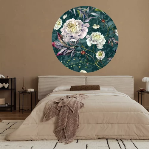 Sticker Geschilderde pioenrozen