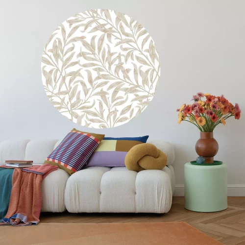 Sticker Rond bloemenpatroon van William Morris