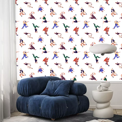 Behang Concept van gelukkige jongeren