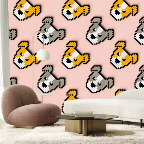 Fotobehang Pixelated dogs