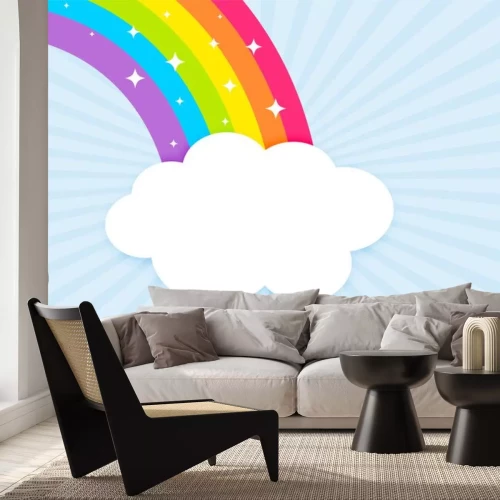 Sticker Abstracte glinsterende regenboog