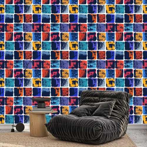 Behang Gekleurde textuur in grunge stijl
