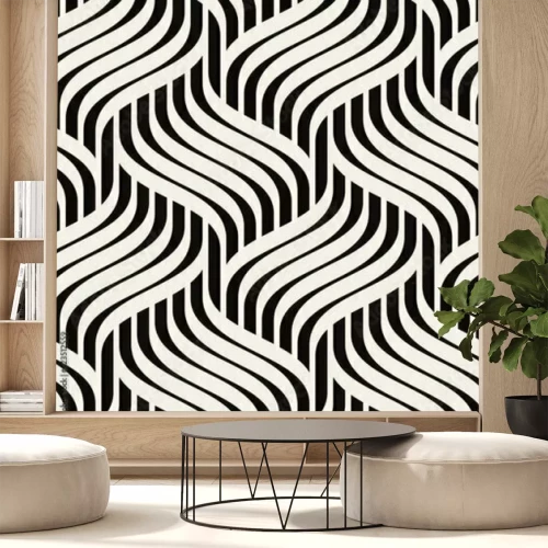 Fotobehang Monochromatische illusie van abstractie