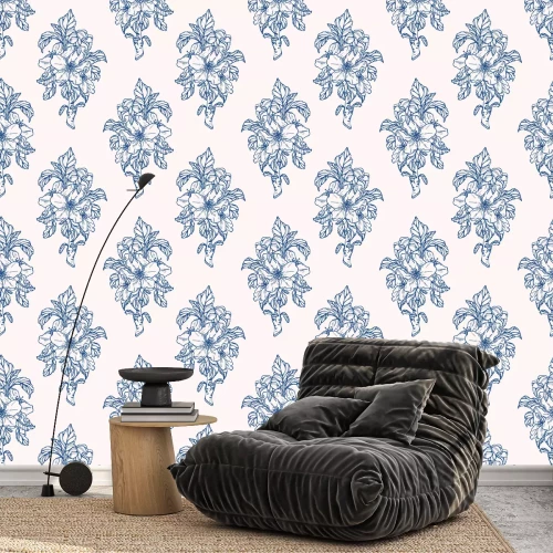 Behang Appelbloesem patroon