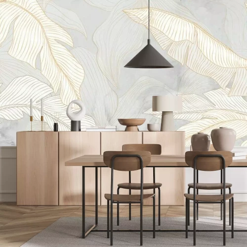 Sticker Bladerpatroon in pasteltinten