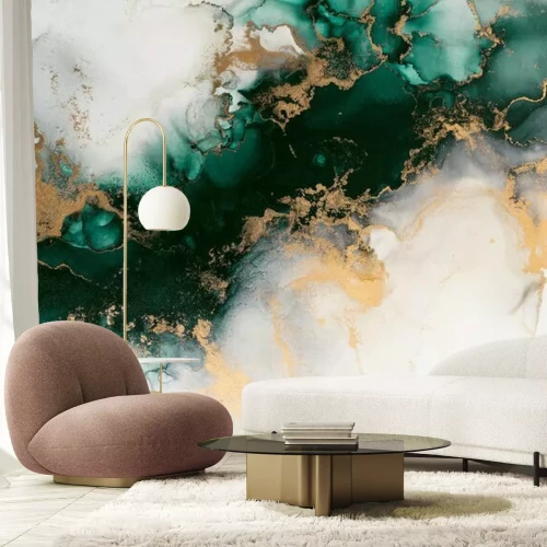 Fotobehang Marble ink abstract art from exquisite original painting for abstract background . Painting was painted on high quality paper texture to create smooth marble background pattern of ombre alcohol ink .