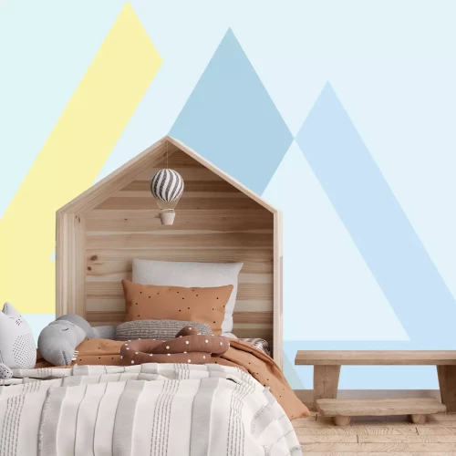 Fotobehang Pastelkleurige driehoeken