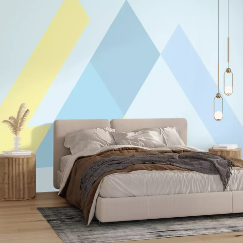 Fotobehang Pastelkleurige driehoeken