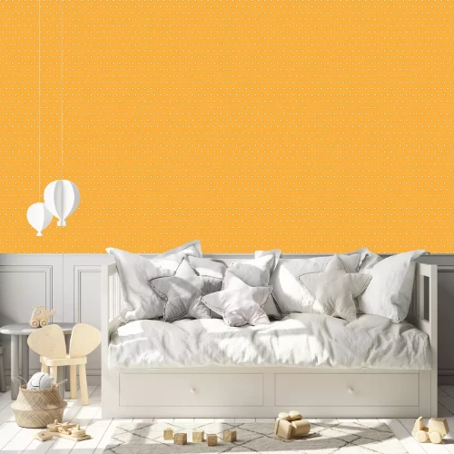 Behang Japans patroon op een gele achtergrond