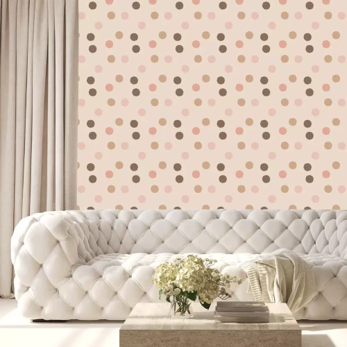 Behang Vintage retro stippen