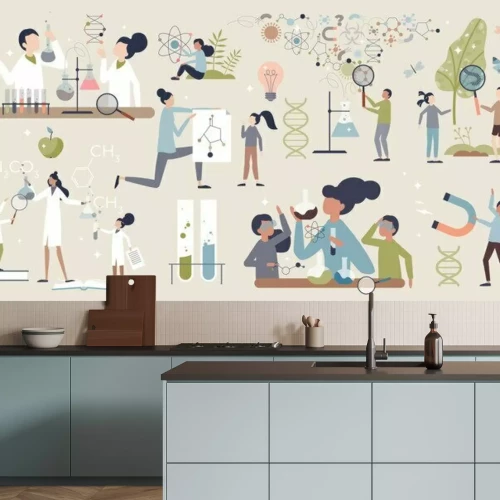 Fotobehang Verschillende wetenschappelijke gebieden