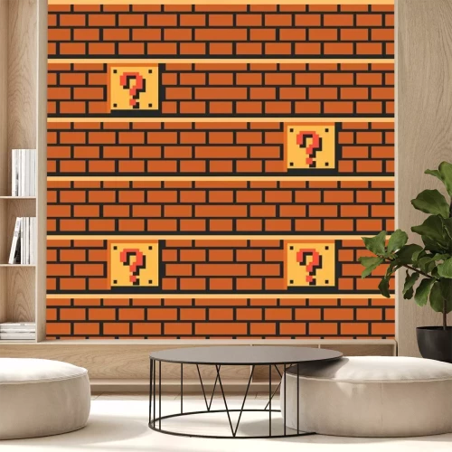 Fotobehang Muur uit een computerspel