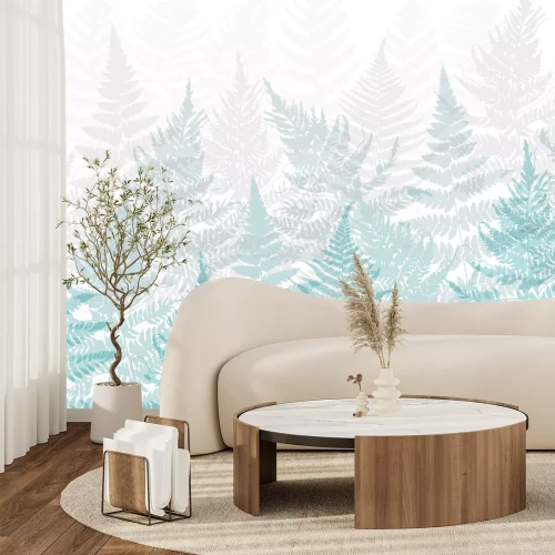 Fotobehang Varenbos in blauwtinten