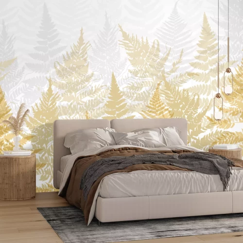 Fotobehang Varenbos in geeltinten