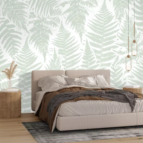 Fotobehang Bladgroen van de varens