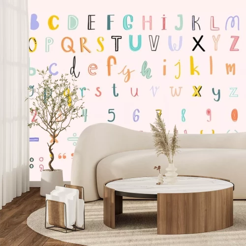 Sticker Vrolijk kleurrijk alfabet