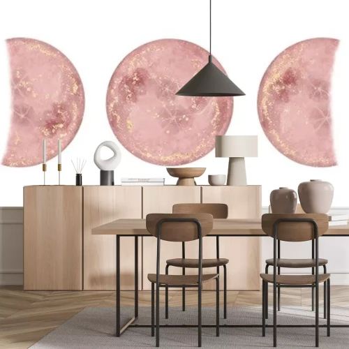 Sticker Maanstanden in roze