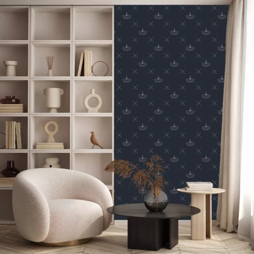 Behang Stijlvolle glamour met een kroon en diamanten