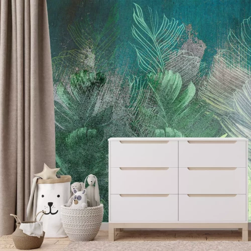 Fotobehang Tropische bladeren